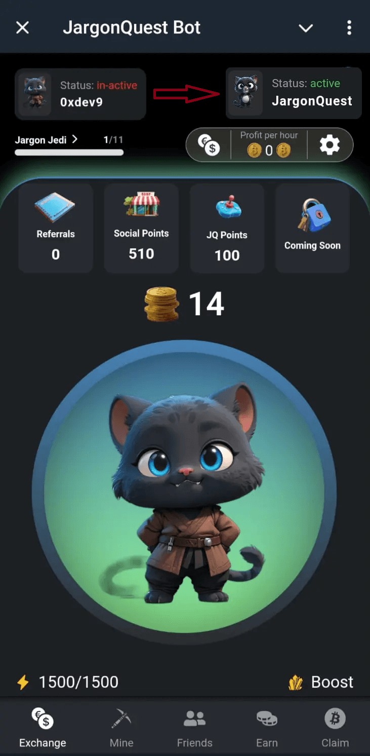 Tap-to-earn gameplay preview